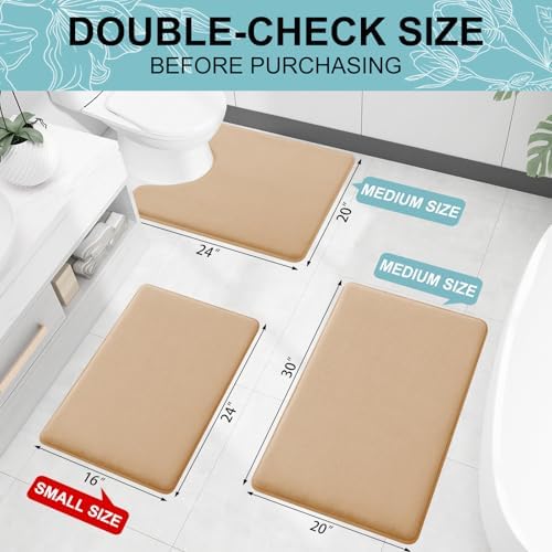 Smiry Memory Foam Bath Mat 70x24, Extra Soft and Absorbent Bathroom Rugs