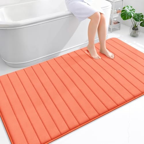 OLANLY Memory Foam Large Bath Mat 70x46, Super Soft Absorbent Bathroom Rugs