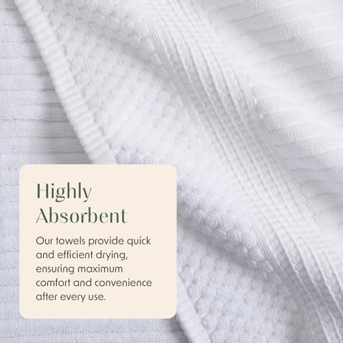 Springtree Home Oversized Bath Towel Set | 2-Pack | 100% Cotton | White