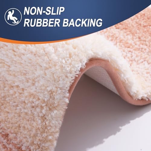 OLANLY Bathroom Runner Rug 45x27, Extra Soft Absorbent Microfiber Bath Rugs