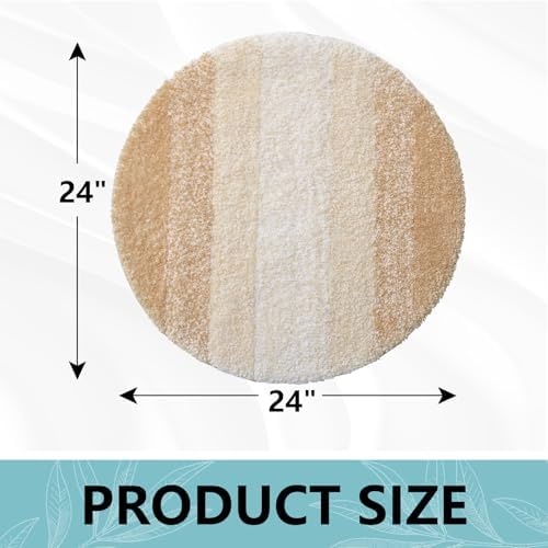 Arotive Microfiber Bathroom Rugs, Shaggy Soft and Absorbent Bath Rug, 24x24