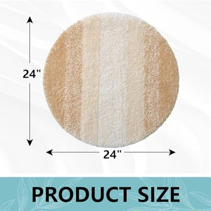 Arotive Microfiber Bathroom Rugs, Shaggy Soft and Absorbent Bath Rug, 24x24