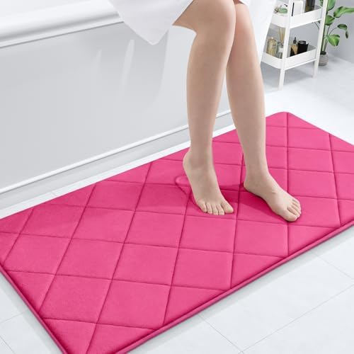 OLANLY Memory Foam Bath Mat 44x24, Ultra Soft and Absorbent Bathroom Rugs