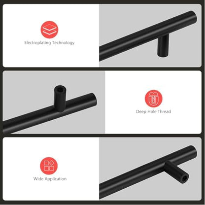 homdiy 15Pack 4.5in Cabinet Handles Black Kitchen Cabinet Pulls Drawer Pulls for Dresser Drawers