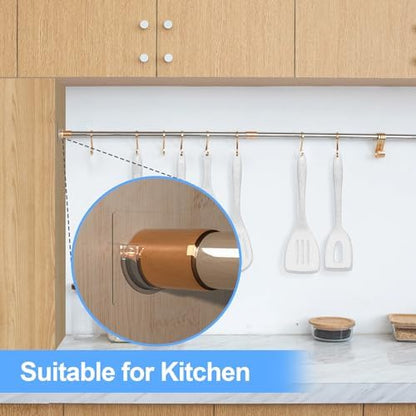 Shower Curtain Rod Holder with Strong Adhesive,4 Pcs,No Drilling