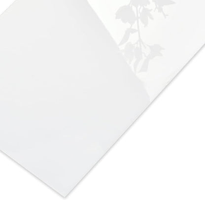 10-Sheet Subway Peel and Stick Backsplash, 12" x 24" Glossy Pure White Acrylic Self Adhesive Waterproof Wall Stickers, Stick on Tiles for Kitchen Bathroom Shower
