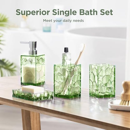 HBlife Bathroom Accessories Set, Acrylic Bathroom Counter Set of 4