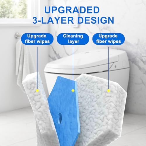 Disposable Toilet Brush and Holder Set, with 30 PCS Brush Head for Clorox.