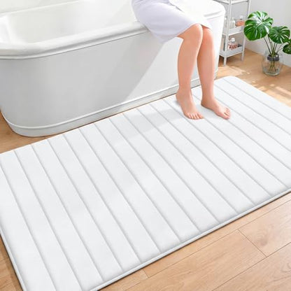 OLANLY Memory Foam Large Bath Mat 70x46, Super Soft Absorbent Bathroom Rugs