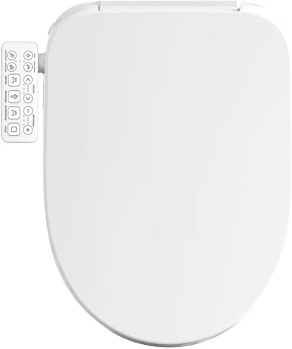 GAICOM Bidet Toilet Seat Elongated, Electric Smart Heated Toilet Seat | Instant Warm Water & Dryer, Multiple Cleaning Modes, Side Control, Self-Clean Nozzle, Quiet-Close, Easy Installation