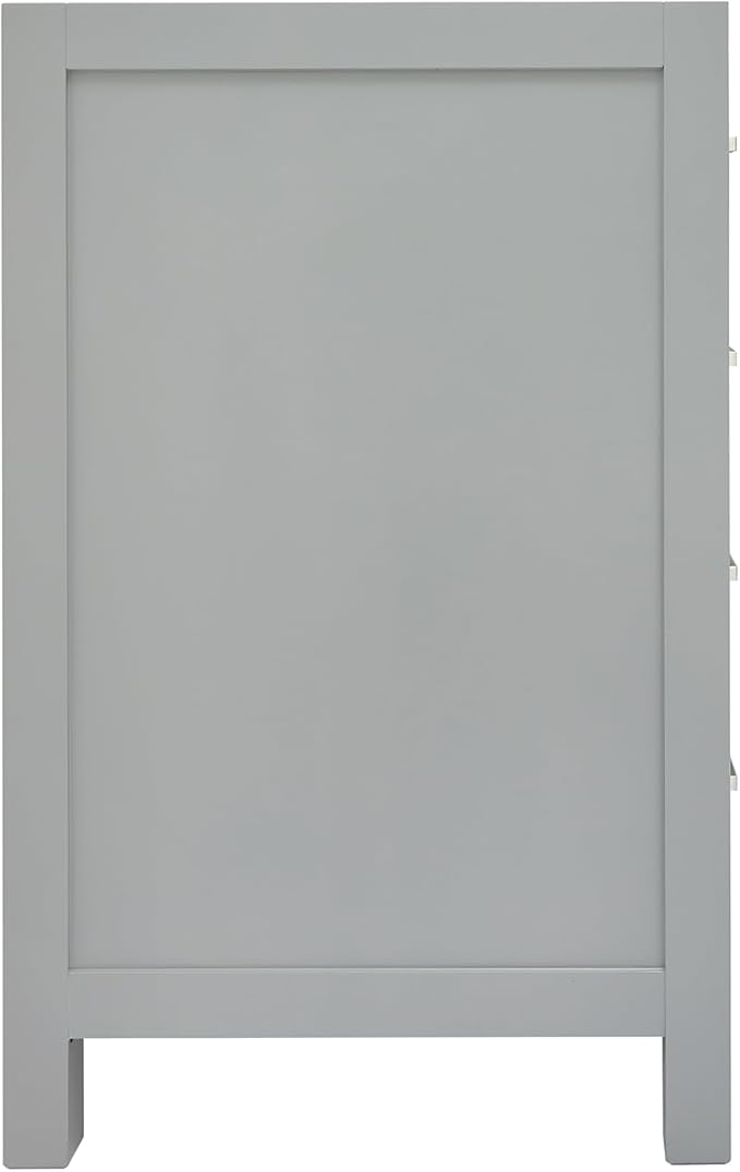 ARIEL Cambridge 66-inch Bathroom Vanity Base Cabinet,Solid Wood, 4 Soft Closing Doors, 6 Dovetail Drawers, Grey