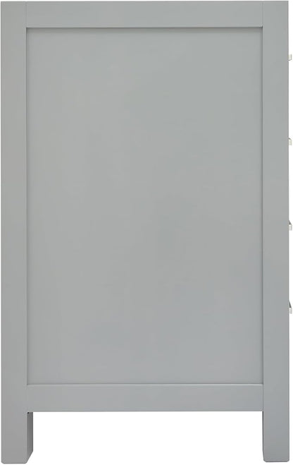 ARIEL Cambridge 66-inch Bathroom Vanity Base Cabinet,Solid Wood, 4 Soft Closing Doors, 6 Dovetail Drawers, Grey
