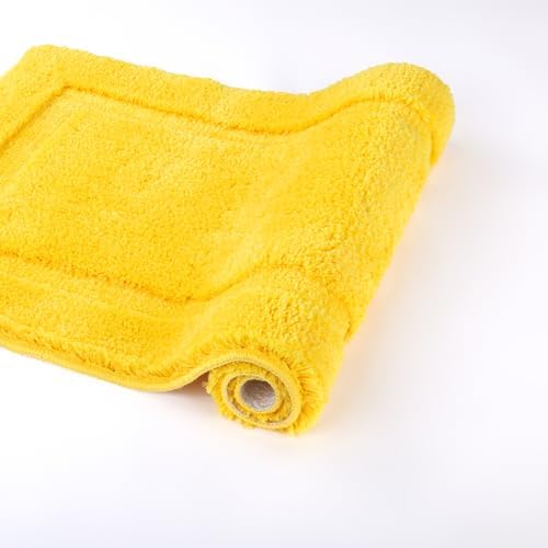 SHACOS Soft Microfiber Yellow Bathroom Rugs Sets 2 Pieces 32x20 inch