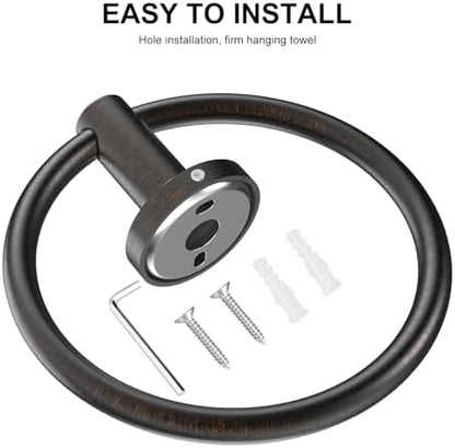 SetSail Towel Holder for Bathroom Wall Oil Rubbed Bronze Towel Ring