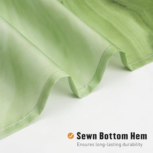 Sage Green Marble Shower Curtain, Abstract Watercolor, 72 x 72 Inches