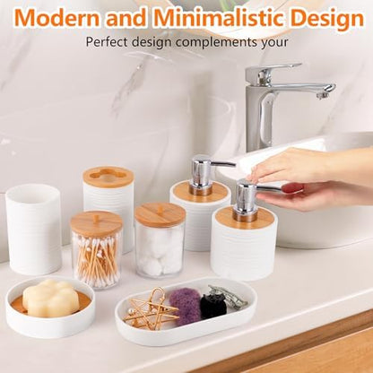 25 PCS White Bathroom Accessories Set丨Shower Curtain Bathroom Accessory