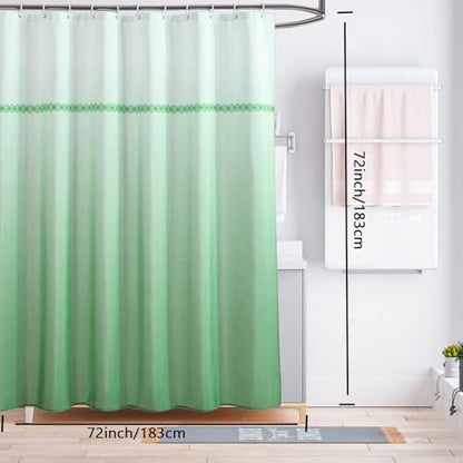 LLSCL Fabric Shower Curtain Liner with Magnets, Waterproof Hotel Quality, 72 x 72 Machine Washable
