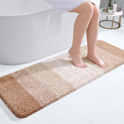OLANLY Bathroom Runner Rug 47x17, Extra Soft Absorbent Microfiber Bath Rugs