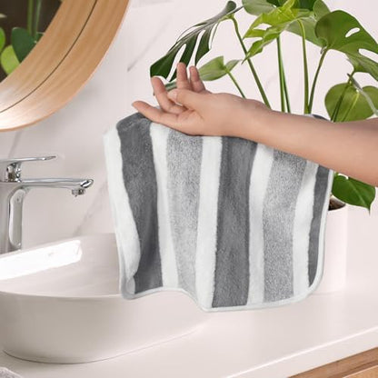 KinHwa Hand Towels for Bathroom, Microfiber Face Towels, 11x20 Inch, 2 Pack