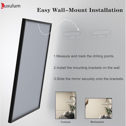 Black Framed Bathroom Mirror for Over Sink 26x36