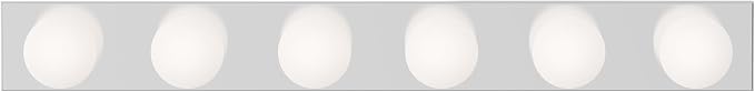 Kichler 6-Light Bathroom Vanity Light, Chrome | Linear bath bar vanity light for bathroom mirrors (36" x 4.25" x 2"), 626CH