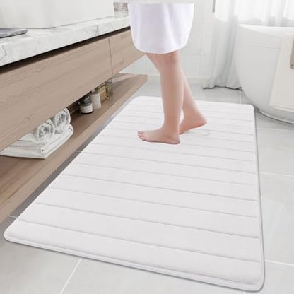 Buganda Memory Foam Bath Mat 59 x 34, Ultra Soft Absorbent Bathroom Rugs