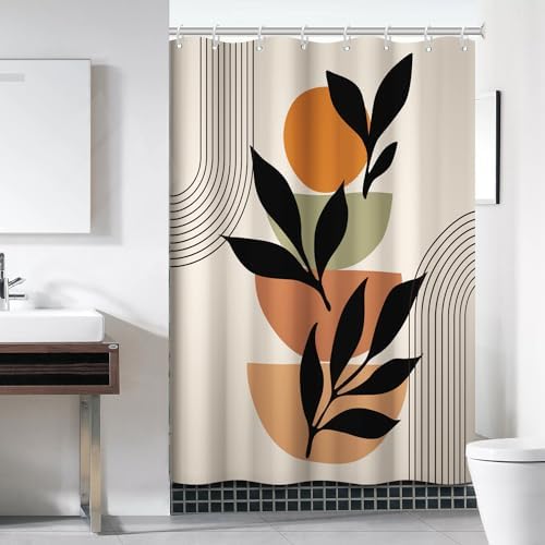 Boho Beige Shower Curtain for Bathroom 60x72 Inch