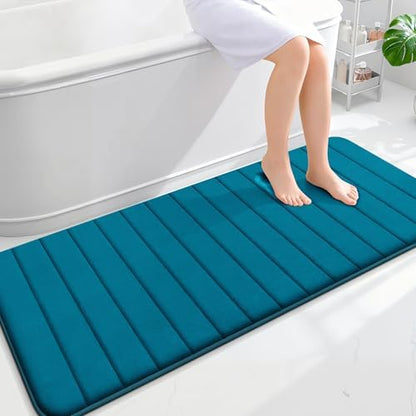 OLANLY Memory Foam Long Bathroom Rugs Runner 59x24, Super Soft Absorbent