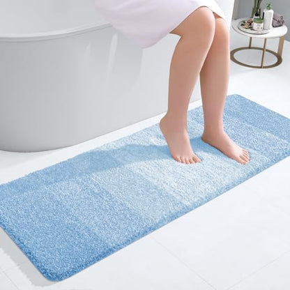 OLANLY Bathroom Runner Rug 47x17, Extra Soft Absorbent Microfiber Bath Rugs