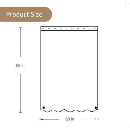 Felisa Fabric Shower Curtain Liner with Large Magnets,60 x 66 inches Waterproof & Soft Cloth Shower Curtain,Washable White Shower Curtain for Bathroom,Cortinas de Baño