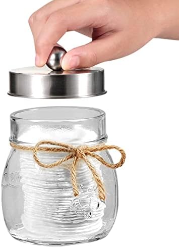 Amolliar Mason Jar Bathroom Accessories Set, 4 PCS Glass Bathroom Set