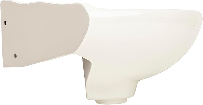 Biscuit Ceramic Wall Hung Corner Sink, Wall Mounted Bathroom Sink w/Concealed Round Overflow 16.5" x 15" Modern Small Sink w/ 4" Faucet Hole Spread