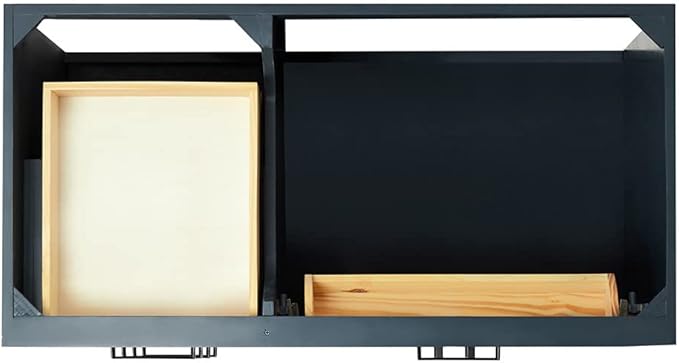 ARIEL Hepburn 42-inch Bathroom Vanity Base Cabinet,Solid Wood, 2 Soft Closing Doors, 5 Dovetail Drawers, Midnight Blue