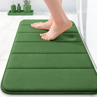 OLANLY Memory Foam Bath Mat 24x16, Super Soft and Absorbent Bathroom Rugs
