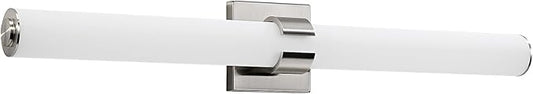 Bathroom Vanity Light Fixtures 31IN Brushed Nickel Bathroom Lights Over Mirror, 28W 3000K Dimmable LED Vanity Light Bar Modern Wall Sconce Light for Mirror, Kitchen, Living Room, Gallery, Hallway