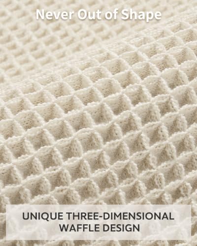tchdio Waffle Bath Mat-Runner Rug, Super Absorbent Non Slip Bath Mats for Bathroom Machine Washable Long Rugs with Tassels, Bath Rugs for Bathroom Floor Beside Tub, 2' x 5'(24" x 60"), Pale Beige