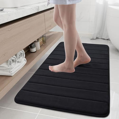 Buganda Memory Foam Bath Mat 45 x 27, Ultra Soft Absorbent Bathroom Rugs