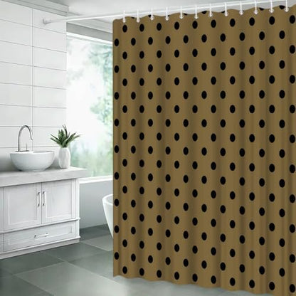 Polka Dot Shower Curtain Bathroom Decor 70x70 Inch with 12 Hooks,
