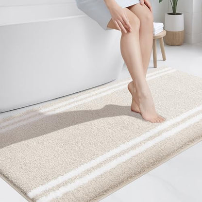 PURRUGS Bathroom Rug, Bath Mat, 30" x 60", Beige