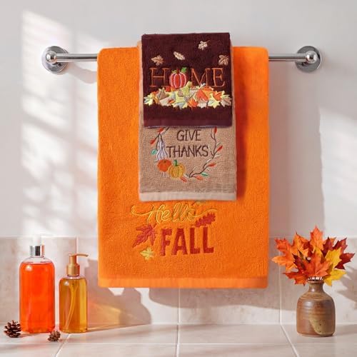 Hahafelt Decorative Bathroom Towel Set,Harvest Tones,Fall