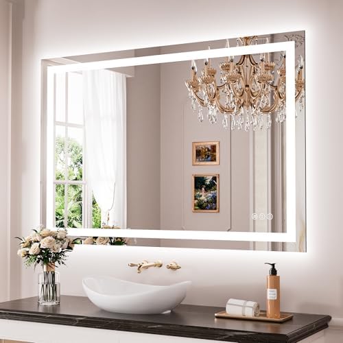 JISOSO LED Bathroom Mirror, Bathroom Vanity Mirror, 48"x32"