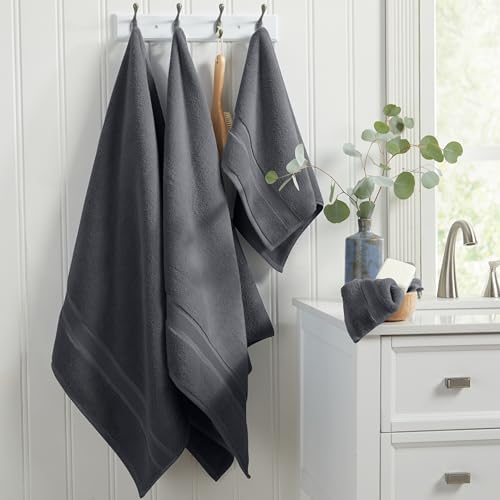 Luxury Bamboo Rayon Oversized Bath Towel Set | 2-Pack | Ultra Soft | Grey