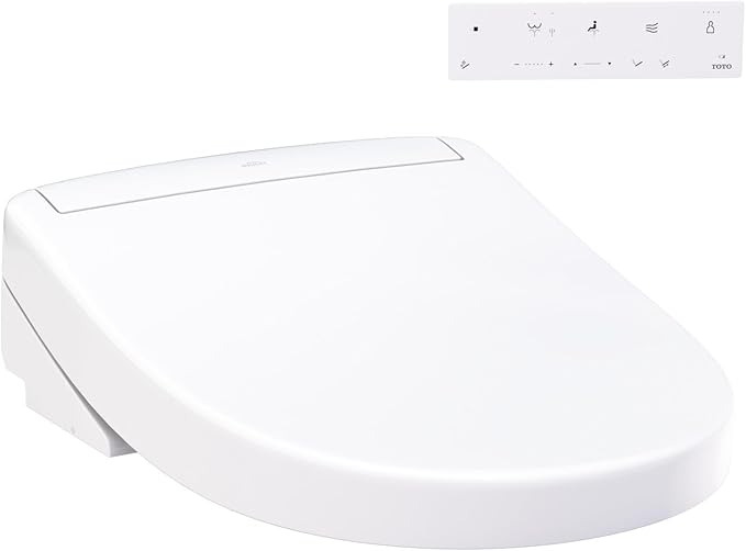 TOTO® WASHLET® S5 Electronic Bidet Toilet Seat with Instantaneous Water Heating, PREMIST and EWATER+ Wand Cleaning, Round, Cotton White - SW3445#01