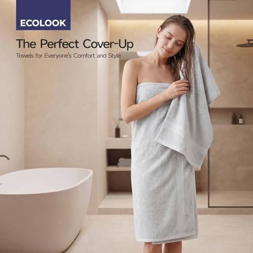 ecolook Ultra Soft 6-Piece Towel Set, 100% Cotton