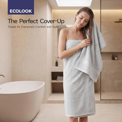 ecolook Ultra Soft 6-Piece Towel Set, 100% Cotton