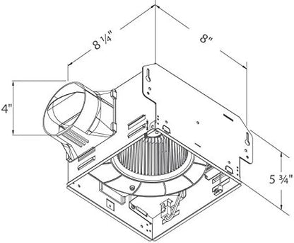 Delta Electronics Delta BreezGreenBuilder GBR80 80 CFM Exhaust Bath Fan, 4" duct