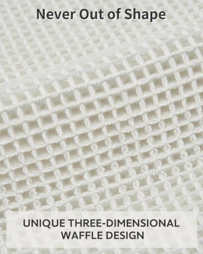 tchdio Waffle Bath Mat-Runner Rug, Super Absorbent Non Slip Bath Mats for Bathroom Machine Washable Long Rugs with Tassels, Bath Rugs for Bathroom Floor Beside Tub, 2' x 5'(24" x 60"), White