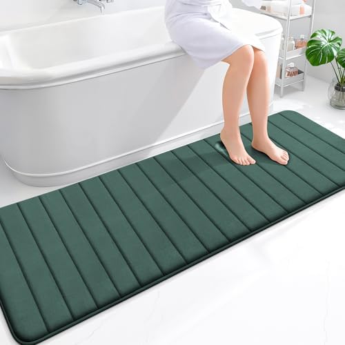 OLANLY Memory Foam Long Bathroom Rugs Runner 70x24, Super Soft Absorbent