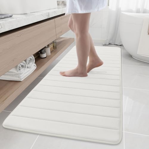Buganda Memory Foam Bath Mat 70 x 24, Ultra Soft Absorbent Bathroom Rugs