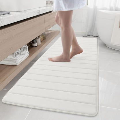 Buganda Memory Foam Bath Mat 70 x 24, Ultra Soft Absorbent Bathroom Rugs